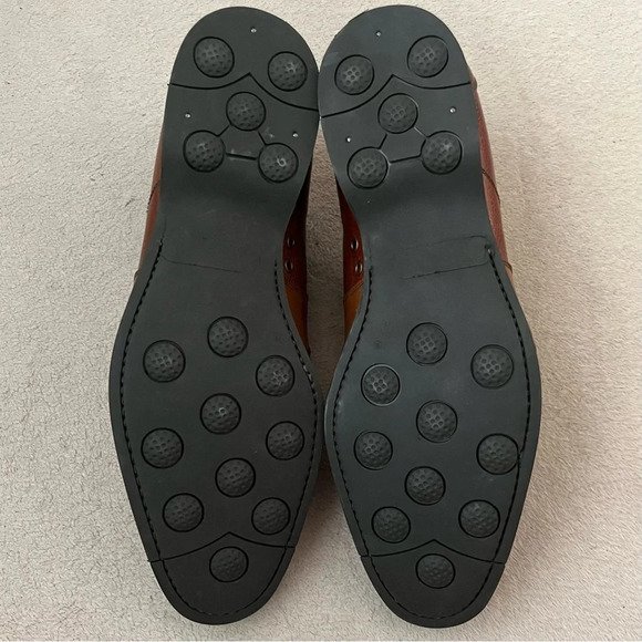Finsbury Leather Golf Shoes-Brown-Men's 10-RARE-Lace Up Oxfords-Sporty-Outdoor - Picture 11 of 13